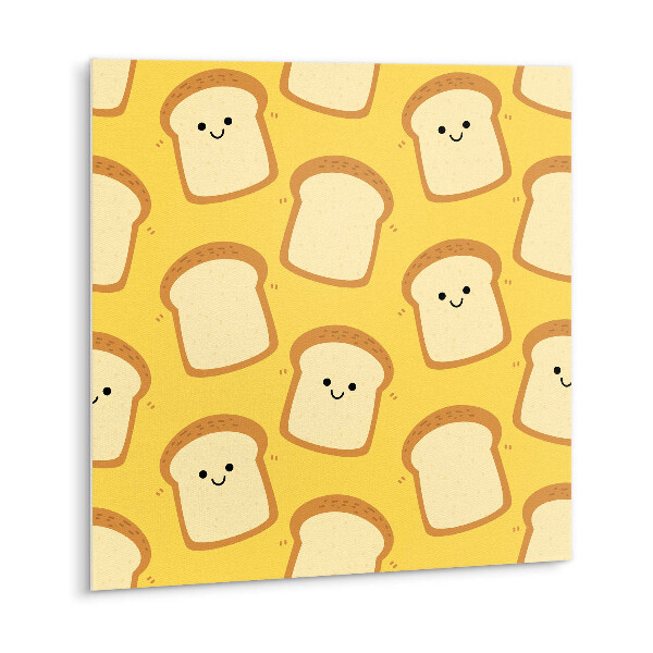 Pvc wall panels Smiling cartoon toast