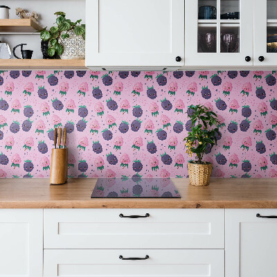 Vinyl tiles Pink cartoon fruits