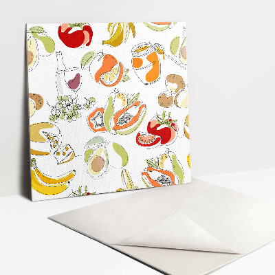 Vinyl tiles Fruits and vegetables