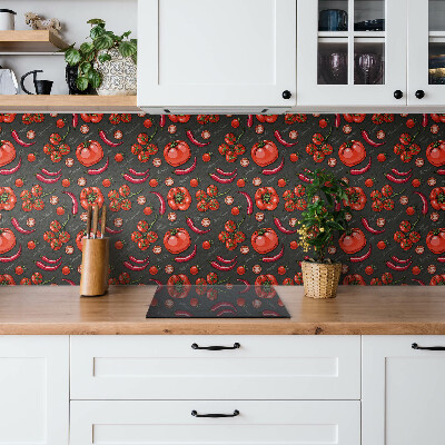 Vinyl wall tiles Peppers and tomato