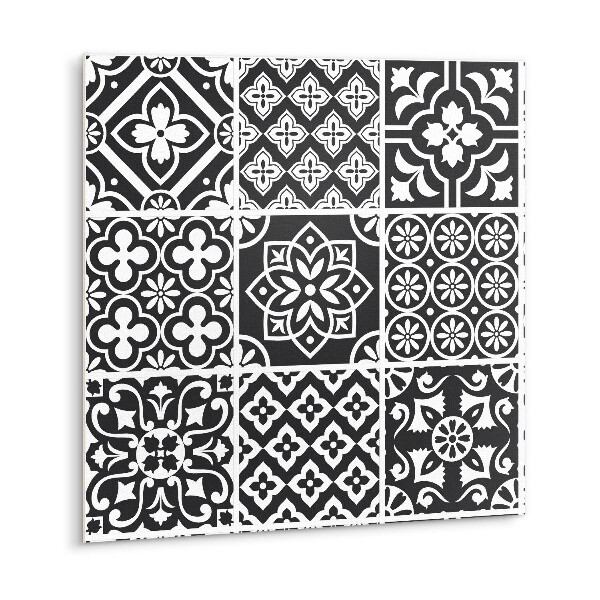 Vinyl wall tiles Black and white Portuguese tiles