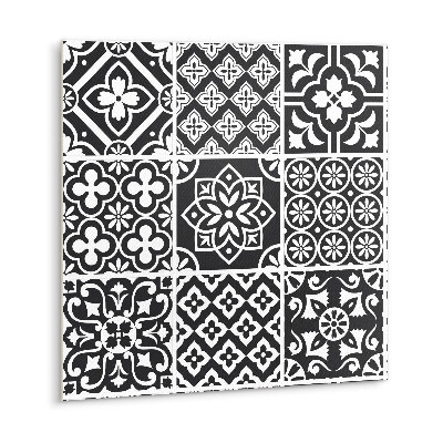 Vinyl wall tiles Black and white Portuguese tiles
