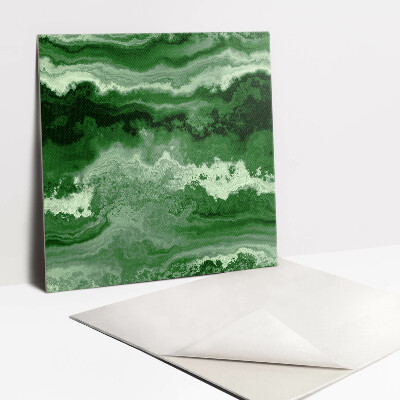 Vinyl tiles Green marble motif