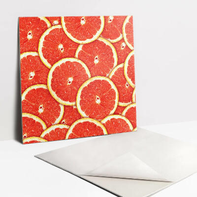 Vinyl tiles Red grapefruit slices