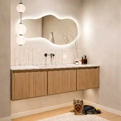 Organic Shaped LED Wall Mirror