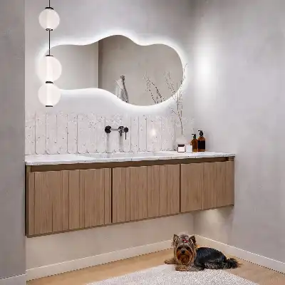 Organic Shaped LED Wall Mirror