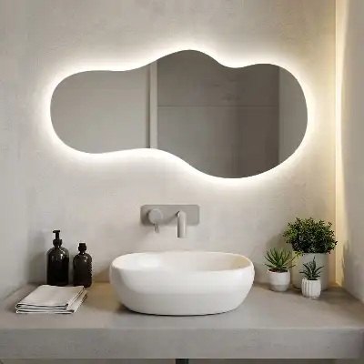 Organic Shaped LED Wall Mirror
