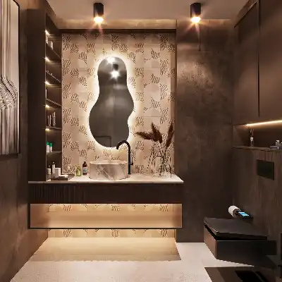 Organic Shaped LED Wall Mirror