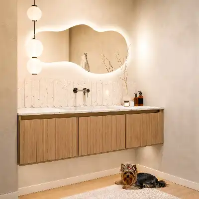 Organic Shaped LED Wall Mirror