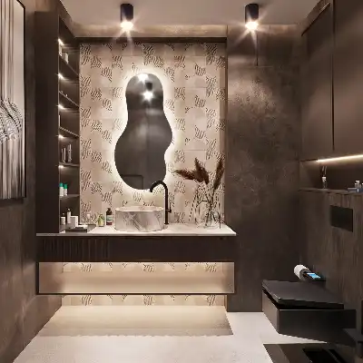 Organic Shaped LED Wall Mirror