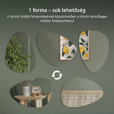 Irregular shaped mirror Frameless wall-mounted