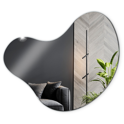 Organic decorative mirror without frame for wall