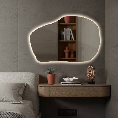 Organic mirror with led lights unique