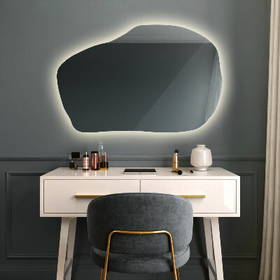 Organic mirror with led lights unique