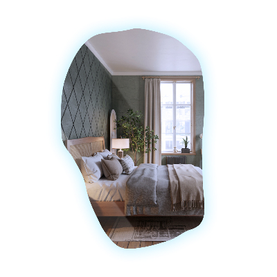 Organic mirror with led lights unique