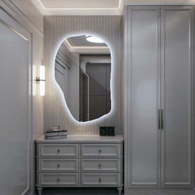 Organic mirror with led lights unique