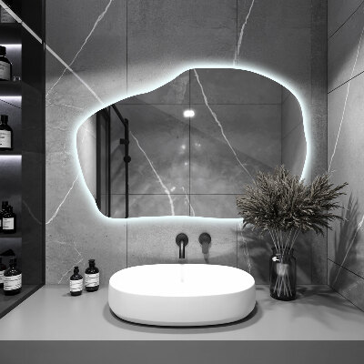 Organic mirror with led lights unique