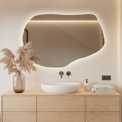 Organic mirror with led lights unique