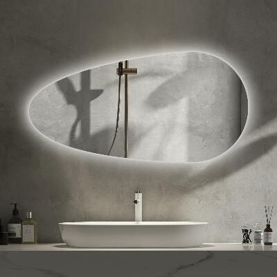 Tear shaped lighted mirror