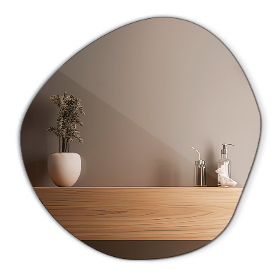 Irregular shaped mirror frameless