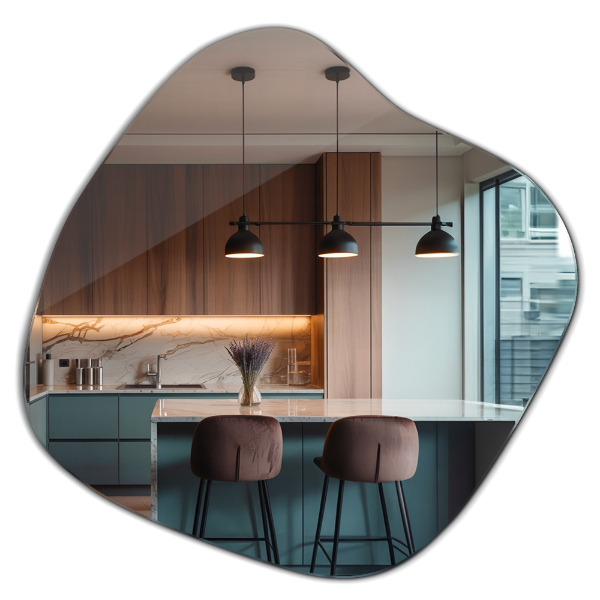 Splat shaped mirror decorative