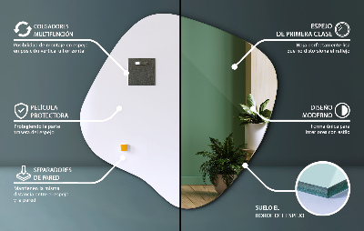 Splat shaped mirror decorative