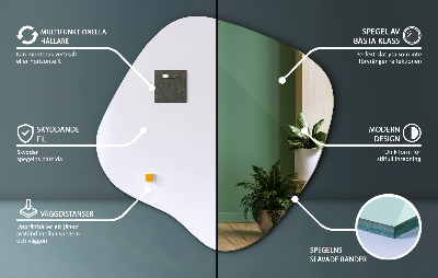 Splat shaped mirror decorative