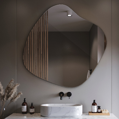 Splat shaped mirror decorative