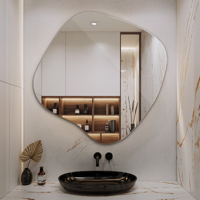 Splat shaped mirror decorative
