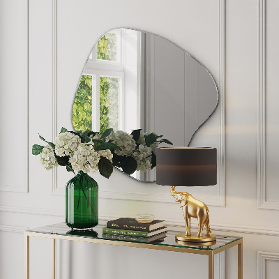 Splat shaped mirror decorative