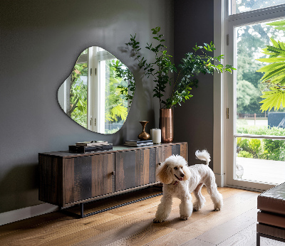 Splat shaped mirror decorative