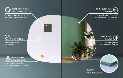 Organic mirror with a subtle shape