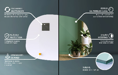Organic mirror with a subtle shape