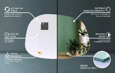 Organic mirror with a subtle shape