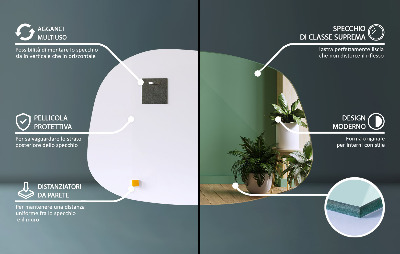 Organic mirror with a subtle shape