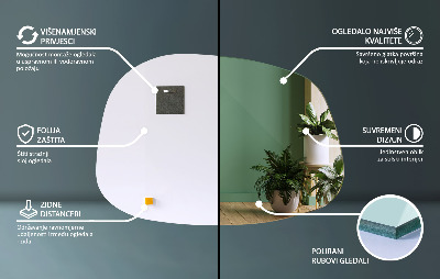 Organic mirror with a subtle shape