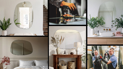 Organic mirror with a subtle shape