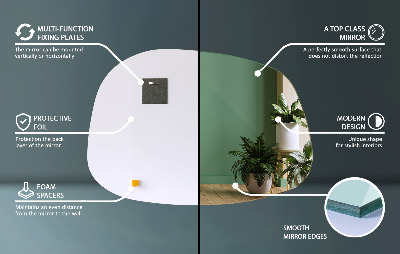 Organic mirror with a subtle shape