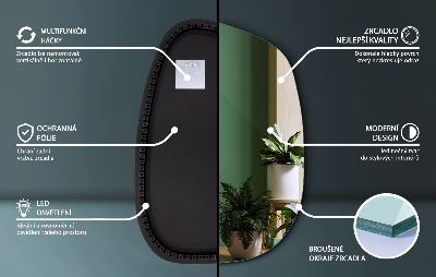 Exclusive LED mirror with delicate lines