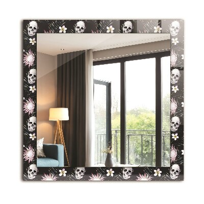 Decorative mirror Skulls and flowers