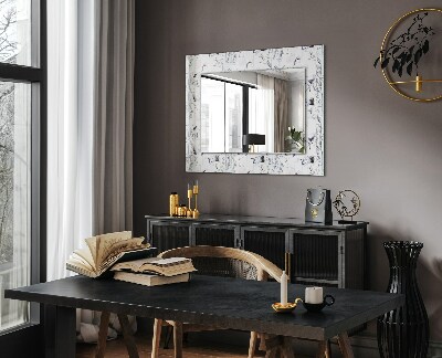 Wall mirror design Cranes and bamboos