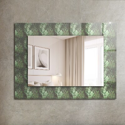 Wall mirror design Leaves of tropical plants