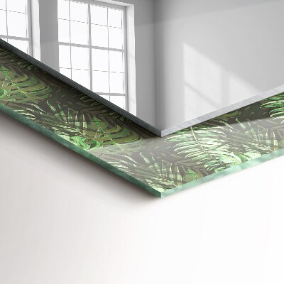 Wall mirror design Leaves of tropical plants