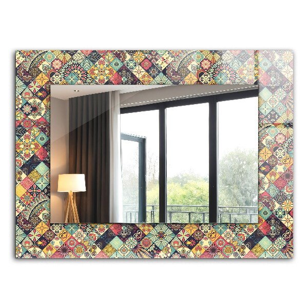 Printed mirror Colorful patchwork patterns