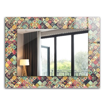 Printed mirror Colorful patchwork patterns