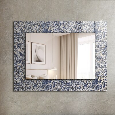 Decorative mirror Floral fabric pattern