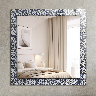 Decorative mirror Floral fabric pattern