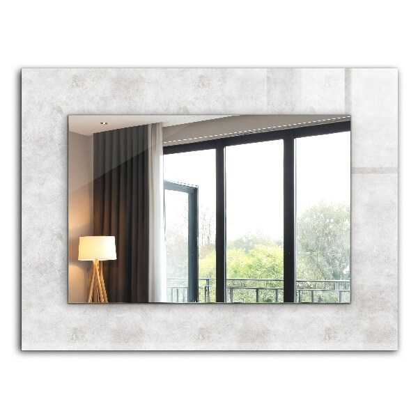 Mirror frame with print Gray texture pattern