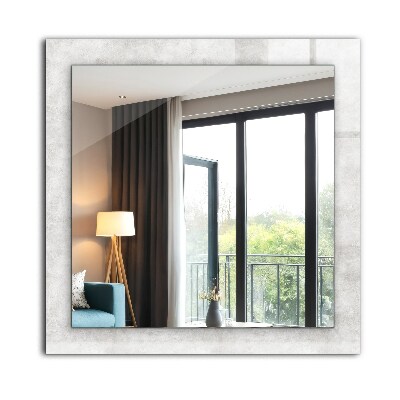 Mirror frame with print Gray texture pattern