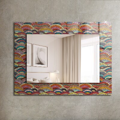 Printed mirror Colorful Arches Waves